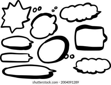 Single color and simple callout illustration set