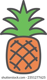 Icono de fruta simple de un solo color Piña