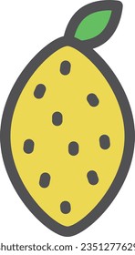 Single color simple fruit icon Lemon