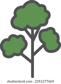 Single color simple vegetable icon parsley