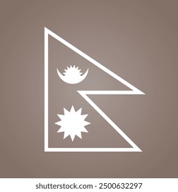 Single color transparent flag of Nepal