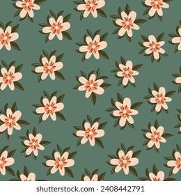 Single colour allover design pattern art and beautiful combination vintage flower