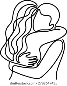 A single continuous black