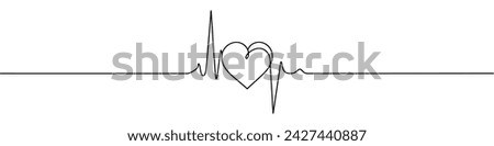 Single continuous line art anatomical human heart silhouette. Healthy medicine concept design one sketch outline drawing vector illustration