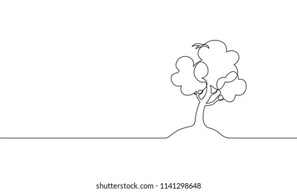 Single Continuous Line Art Growing Sprout. Plant Leaves Seed Grow Soil Seedling Eco Natural Farm Concept Design One Sketch Outline Drawing Vector Illustration