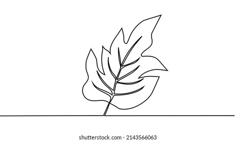 Single continuous line art growing sprout. Plant leaves seed grow soil seedling eco natural farm concept design one sketch outline drawing