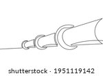 Single continuous line art petroleum pipeline. Oil gas economy industrial concept. Petrol transportation gasoline silhouette design. One sketch outline drawing vector illustration