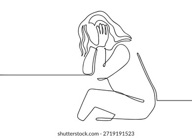 Una sola línea continua hace que una mujer experimente dolores de cabeza y angustia.