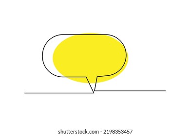 single continuous line chat illustration