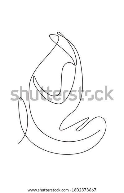 Single Continuous Line Drawing Beautiful Aesthetic Stock Vector Royalty Free 1802373667