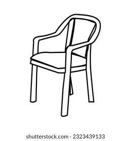 Single continuous line drawing businesswoman with clipboard. Female executive sitting in armchair. Woman taking notes. Psychology consultation. Dynamic one line draw graphic design vector illustration