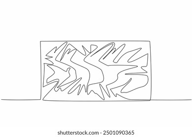 Single continuous line drawing chicken wings in a box. Fresh purchase at the supermarket. Ready to process to healthy and protein snacks. National Frozen Food Day. One line design vector illustration