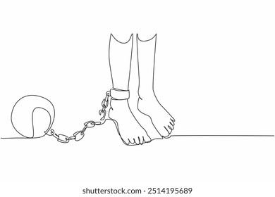 Single continuous line drawing