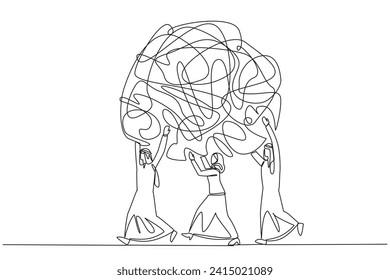 Single continuous line drawing