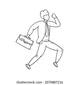 Single continuous line drawing of happy worker pose ready to the office.  Single line draw design vector graphic illustration
