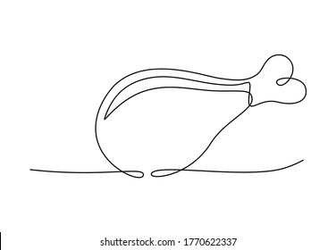Chicken Leg Drumstick Drawn Illustration Black Stock Vector (Royalty Free)  1418448821 | Shutterstock