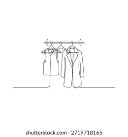 Dibujo de línea continua simple de una bolsa de goteo intravenoso e ilustración de tubo
