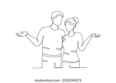 Single continuous line drawing of Kissing couple covered in love symbols. Dynamic single line draw design graphic vector illustration.