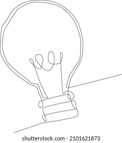 Single continuous line drawing a lamp which is used every day. Concept one line draw design graphic vector illustration