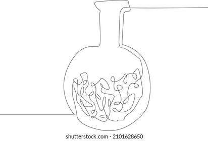Single continuous line drawing a lamp. Concept one line draw design graphic vector illustration