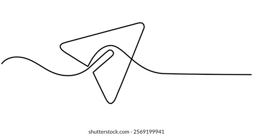 Single continuous line drawing of a paper envelope .   Concept of e-mail messages, sending an information bill . Vector Editable Illustration, Continuous line drawing of an envelope, Message  single.