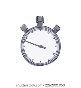 Single continuous line drawing stopwatch, special watch to start, stop, measure. Sport and competition equipment. Timer return arrow icon logo. Dynamic one line draw graphic design vector illustration