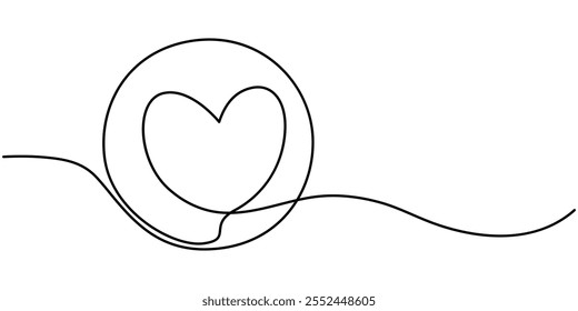 Single continuous line drawing two stacked callouts, one of which has a heart symbol. Expression of feelings. Praise, Romantic phone call with heart inside speech bubble icon vector, White pills.