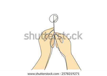 Similar – Image, Stock Photo Two hands holding dandelions against a foggy background