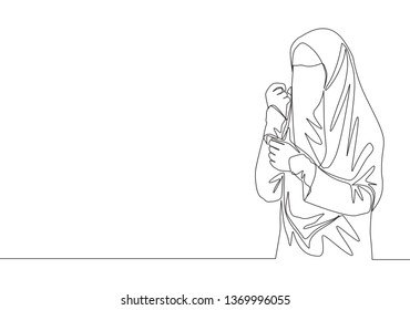 Single Continuous Line Drawing Young Beauty Stock Vector (royalty Free 