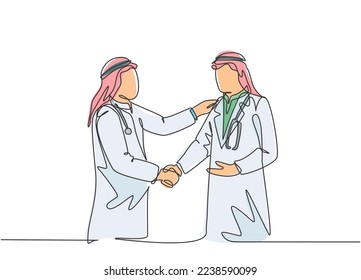 Single continuous line drawing of young happy male rocker singer holding microphone and singing on music festival stage. Musician artist performance concept one line draw design vector illustration