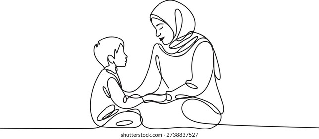 Single continuous line drawing
