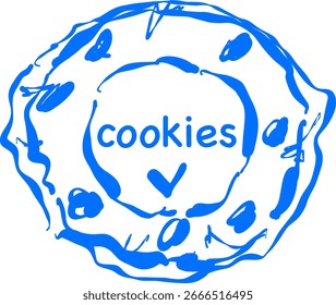 Um único estilo de esboço de cookie