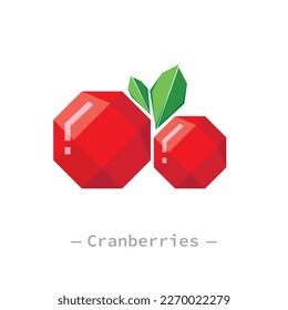 Ilustración de diseño plano geométrico abstracto de arándanos simples. Elementos simples de interfaz creativa de fruta saludable para el logotipo de icono de aplicación ui ux banner web aislado en fondo blanco, sin gradientes