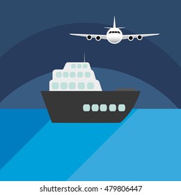 single cruise ship icon