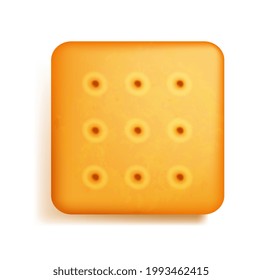 Un solo crunchy cuadracker galleta de comida rápida