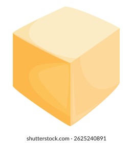 Single cube of butter illustrating dairy products, cooking ingredients, and healthy nutrition