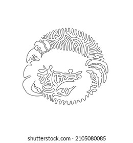 Dibujo de una línea de un solo rizo de arte abstracto del cangrejo lindo. Dibujo de línea continua diseño gráfico ilustración vectorial de un animal adorable para ícono, símbolo, logo de la compañía, decoración de pared de afiches