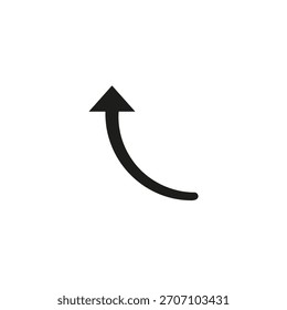 Single curved semicircular arrow. Vector illustration.