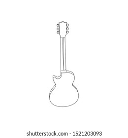 Single Cut Guitar Line Art Background