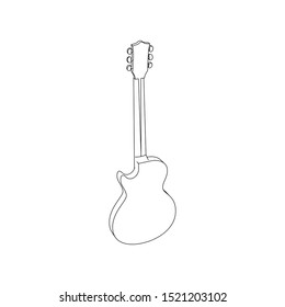 Single Cut Guitar Line Art Background