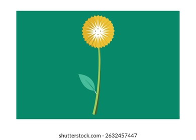 Single Dandelion Green Plant tee