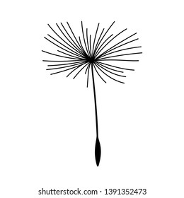 Set Abstract Graphic Doodle Dandelions Black Stock Illustration ...