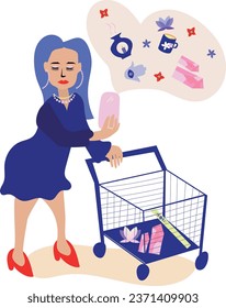 Single day shopping with carriage. Boho lifestyle. 11.11.