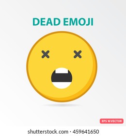 Single Dead emoji. Isolated vector illustration on white background.