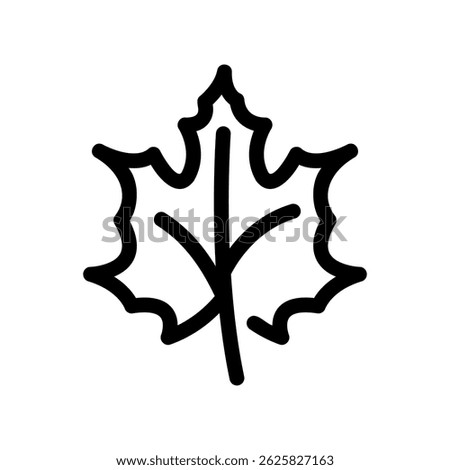 Single Deciduous Tree Leaf Emblem Typical of the Fall Season