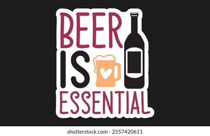 Single Design, Alcohol ,Stickers Bundle, EPS File
