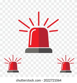 Single design element demonstrating red flasher siren eps 10