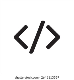 A single, detailed design depicting a code symbol. 
