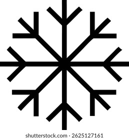 Un diseño de icono de copo de nieve único y detallado, perfecto para temas de invierno o proyectos de vacaciones.