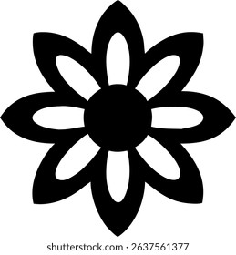 A single, detailed vector icon depicting a flower, ideal for websites, apps, or branding.